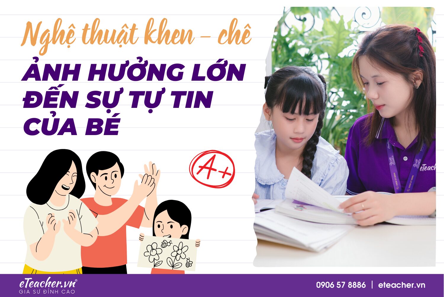 tự tin, sự tự tin của bé, khen chê